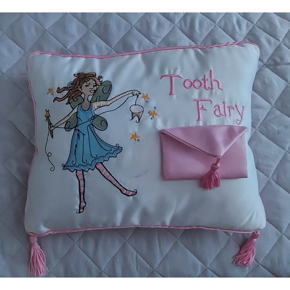 Lillian Rose Tooth Fairy Pillow,Excellent Condition,11.5 Wide And 9 High Very So